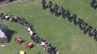 Boston police move in as Northeastern University students protest on quad [upl. by Gervais216]