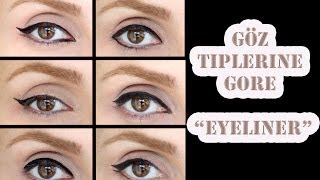 Eyeliner Göz Tiplerine Göre Nasıl Sürülür quotApplying eyeliner for different eye shapesquot [upl. by Yatzeck454]