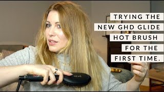 Testing The New GHD Glide Hot Brush  GHD Glide Review [upl. by Tav492]