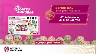 Sorteo Zodiaco No 1647 alusivo al quot65° aniversario de la CONALITEG” [upl. by Ettenyar972]