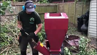 Titan Pro 15HP Petrol Garden Shredder Chipper Electric Start in Working State shorts shredding [upl. by Lema]