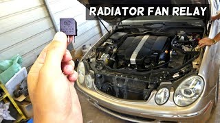 MERCEDES W211 RADIATOR FAN RELAY LOCATION REPLACEMENT [upl. by Llenral]