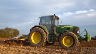 Déchaumage 2016 John Deere 6830 sound [upl. by Michaele]