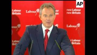 Tony Blair said Thursday that he will step down as prime minister on June 27 Blair will leave offic [upl. by Lorry]