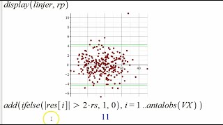 Residualer residualplot og residualspredning for en lineær regressionsmodel i Maple [upl. by Oloapnaig]