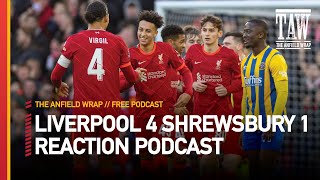 Liverpool 4 Shrewsbury Town 1  The Anfield Wrap [upl. by Etnohc]