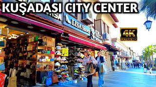 KUŞADASI TÜRKİYE CITY CENTER WALKING TOUR  March 2024  4k UHD 60fps [upl. by Akcirederf]