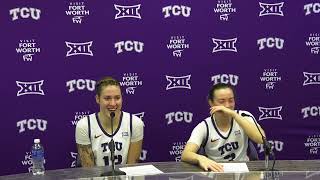 Mark Campbell Sedona Prince and Madison Conner Following TCUs 7760 win over ACU [upl. by Ahrens]