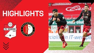 Bannis in blessuretijd 😳  Highlights FC Emmen  Feyenoord  Eredivisie 20202021 [upl. by Niuqram]