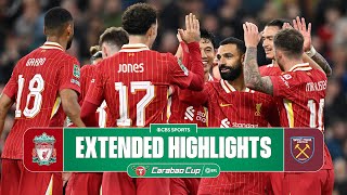 Liverpool vs West Ham Extended Highlights  Carabao Cup  CBS Sports Golazo [upl. by Dobrinsky]