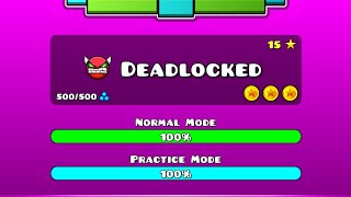 Geometry Dash  Deadlocked 100 All Coins [upl. by Aennil]