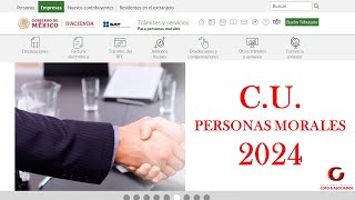 Declaración Mensual PERSONAS MORALES por CU Coeficiente de Utilidad  SAT 2024 [upl. by Creighton739]