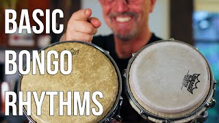 How to Play Bongo Drums Basic Martillo for Beginners [upl. by Hpesojnhoj]