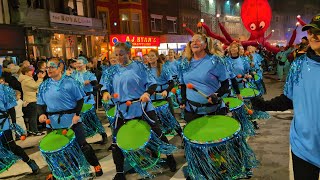 Samba Espirito Carnival Band Performing at Baylight 24 Festival in Morecambe on February 16th 2024 [upl. by Melentha]