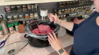 Ground beef crock pot meal prep for carnivore keto and low carb [upl. by Heintz]