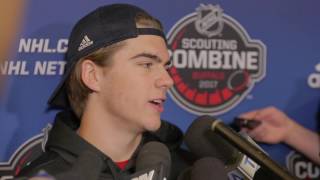 Nico Hischier Fitness Tests at the 2017 NHL Scouting Combine Sportainment TV [upl. by Yllod]