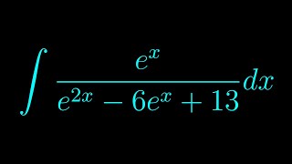 Integral of exe2x  6ex  13 [upl. by Sirrot]