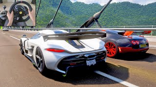 1600HP Koenigsegg Jesko  Goliath Race  Forza Horizon 5  Thrustmaster T300RS gameplay [upl. by Abott]