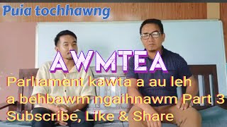 Awmtea Parliament kawt a ni a au leh a behbawm ngaihnawm Part 3 [upl. by Eirollam]