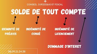 Calcul Solde de tout compte dun employé رصيد الحساب [upl. by Rus]