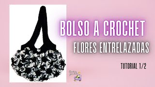 Cómo Tejer un Bolso a Crochet con Flores Entrelazadas  Parte 12 Tutorial Fácil  Saekita [upl. by Teodoor]