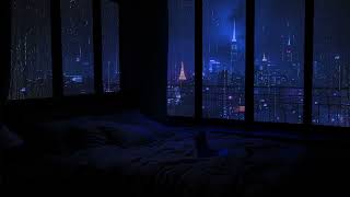 Relaxing Sound of Rain in the Dark Bedroom  No Ads 🌧️ Rain Sounds for Sleep  Study Meditation [upl. by Combe]