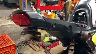 Honda Grom  Fender Eliminator install [upl. by Odlanar]