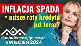 Niska inflacja Kiedy spadną raty kredytów hipotecznych 2024 Ranking KWIECIEŃ 2024 [upl. by Saunder]