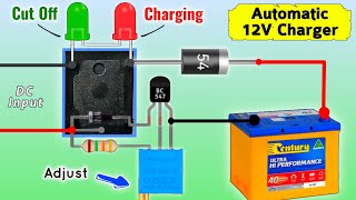 Simple 12 volt Battery charger Automatic cut off 12v auto cut off battery charger [upl. by Yssirhc]