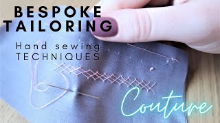 BESPOKE TAILORING HANDSTITCHING TECHNIQUES  part 1 [upl. by Stacy]