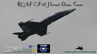 Borden Canadian Armed Forces Day and Airshow 2018 RCAF CF18 Hornet Demo Team [upl. by Eenaj]