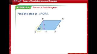 Geometry Lesson 111 Areas of Parallelograms and Triangles [upl. by Greenwell]