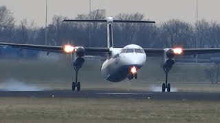 Flybe Dash8 Q400 brilliant landing [upl. by Zandra738]