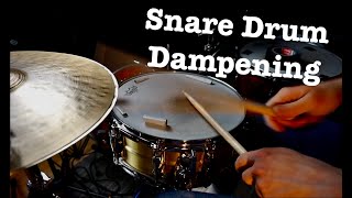 🥁 SNARE DRUM DAMPENING  tricks hacks and what doesnt work [upl. by Llirrem]