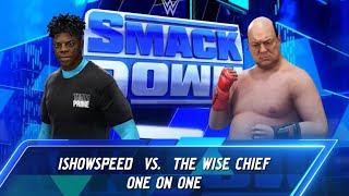 WWE 2k24  Ishowspeed vs Paul Hayman SmackDown [upl. by Joyann]