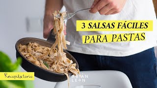 3 SALSAS fáciles que cambiarán tu pasta para siempre 😍 [upl. by Meerek]