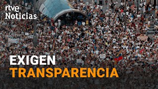 MILES de VENEZOLANOS en ESPAÑA PROTESTAN en distintas CIUDADES contra el RÉGIMEN de MADURO  RTVE [upl. by Oigres]