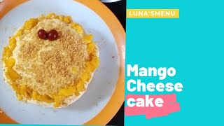 Mango Cheese Cake  NoBake Eggless Recipe मानगो चीज़ केक रेसिपी Lunasmenu [upl. by Galliett]