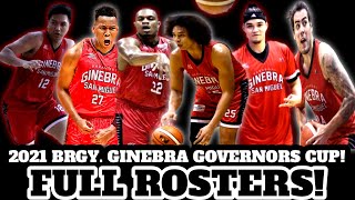 PBA UPDATES 2021 PBA GOVERNORS CUP BRGY GINEBRA FULL ROSTERS [upl. by Nalym145]