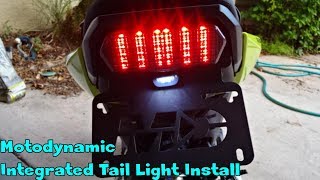 Motodynamic Integrated Tail Light Install on my 2018 Honda Grom [upl. by Atteve]