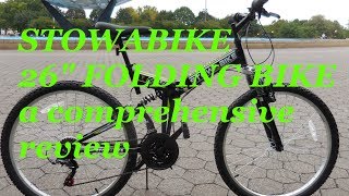 Stowabike 26quot MTB V2 Folding Mountain Bike  a comprehensive review [upl. by Neelat]