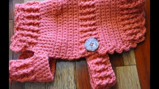 Crochet Dog Sweater Coat  Belly Button Sweater 4 [upl. by Talbert]