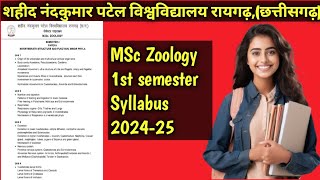 msc zoology 1st semester 🔥🔥syllabus Analysis chhatisgarh snpv raigarh Syllabus 📝📝📝 [upl. by Zeta]