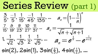 Calculus 2 Series Convergence Test Review test for divergence geometric telescoping pseries [upl. by Galvin]