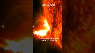 Forte éruption solaire le 270524 shorts astronomy sciences [upl. by Anialam]