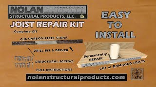 Joist Repair Kit from Nolan Structural Products Fixes Damaged and Cut Joists with Easy Install [upl. by Nonregla]