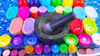 Satisfying Video Mixing Makeup Cosmetics Glitter Squishy Balls into Glossy Slime GoGo Slime ASMR [upl. by Penelope]