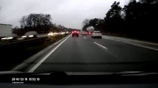 Near Accident 19  Emergency stop on Autobahn A3 [upl. by Atinehc]