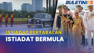 ISTIADAT PERTABALAN  Keberangkatan Tiba Yang DiPertuan Agong amp Permaisuri [upl. by Peyter]