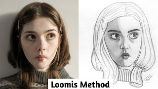 Easy Loomis Method Portrait Drawing  A Beginners Tutorial [upl. by Nwhas]